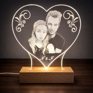 Ambijentalna noćna lampa srce