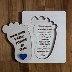 Drvena pozivnica za krsne kumove pitalica