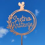 Sretno krštenje toper ukras za tortu