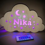 Oblak noćna lampa s imenom