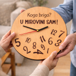 Zidni sat za mirovinu – “Koga briga? U mirovini sam!” | Drveni poklon