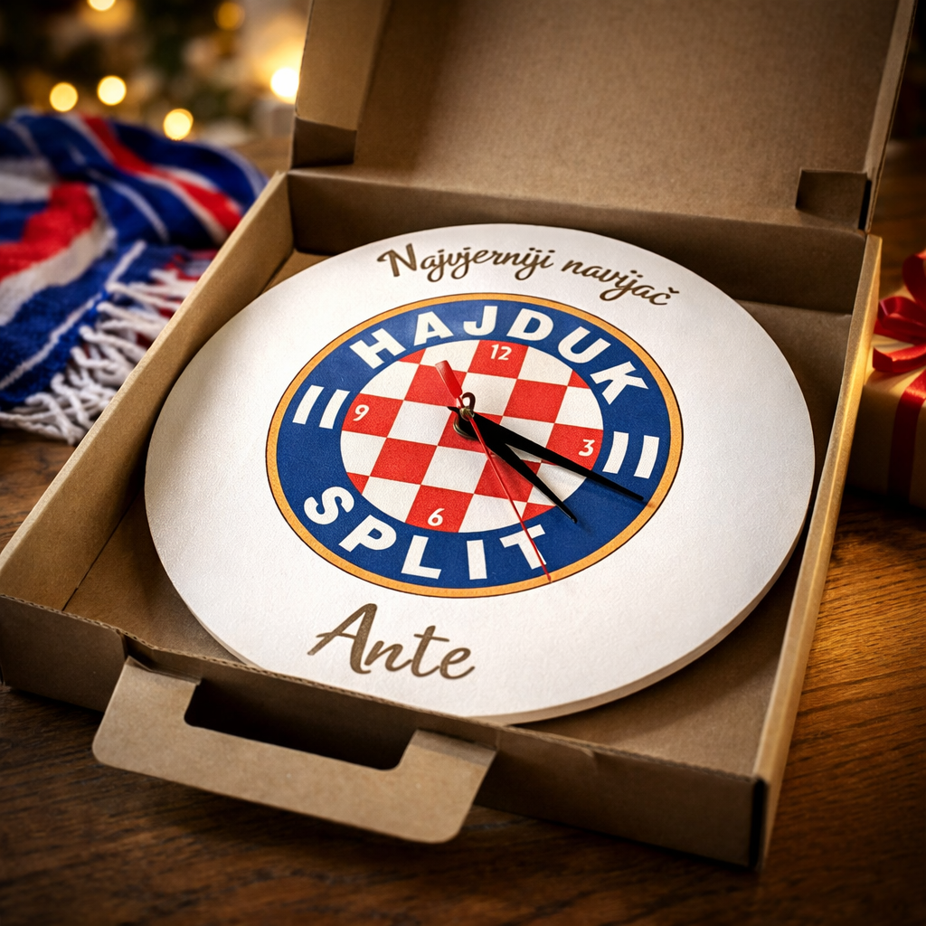 HAJDUK zidni sat  – personalizirani poklon za navijače