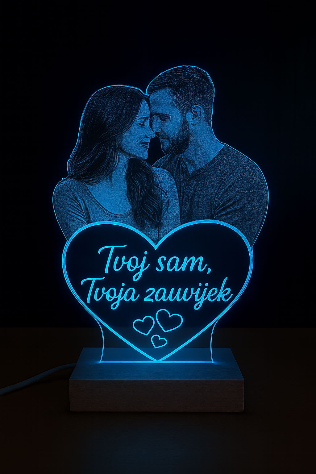 Personalizirana LED lampa za parove