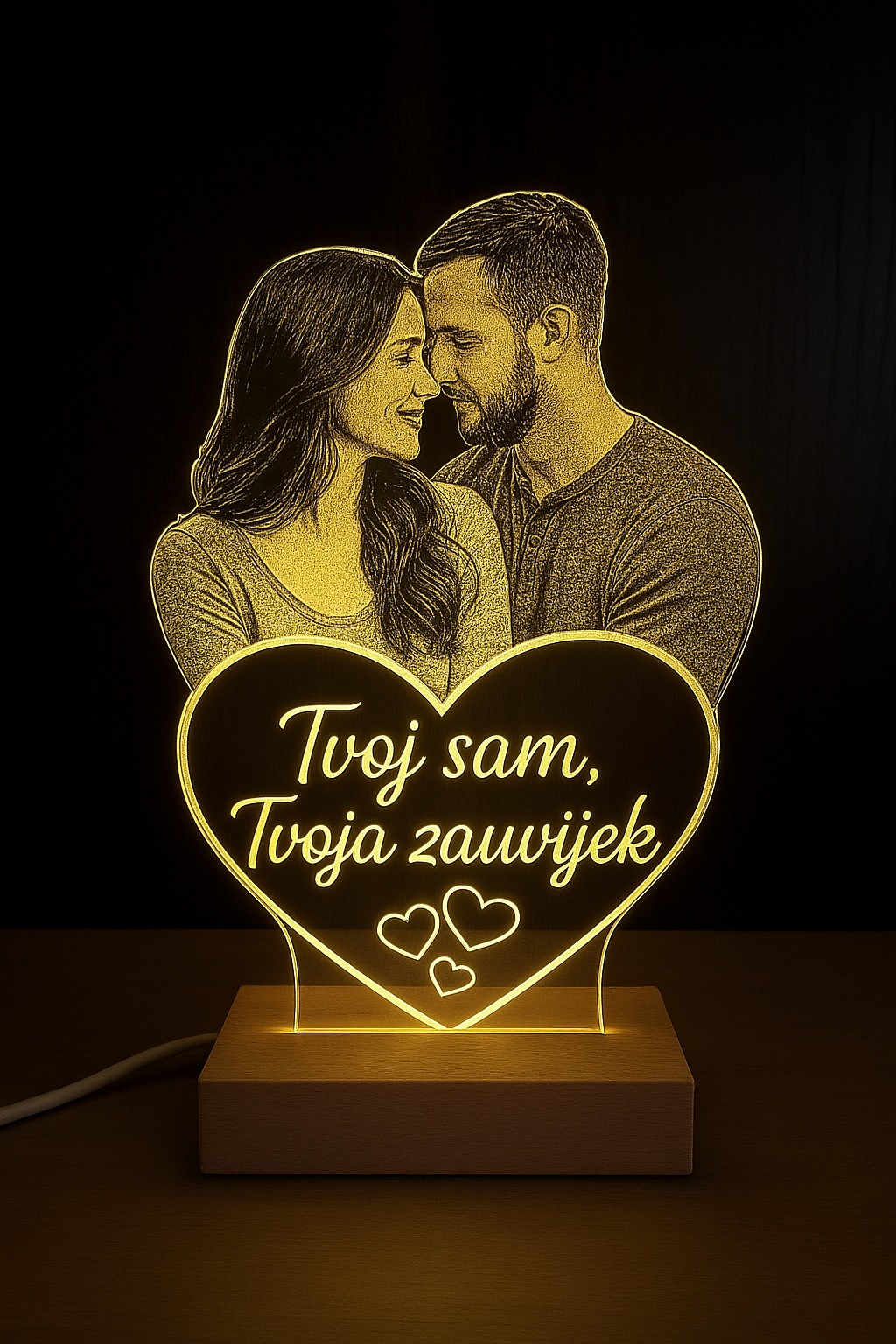 Personalizirana LED lampa za parove