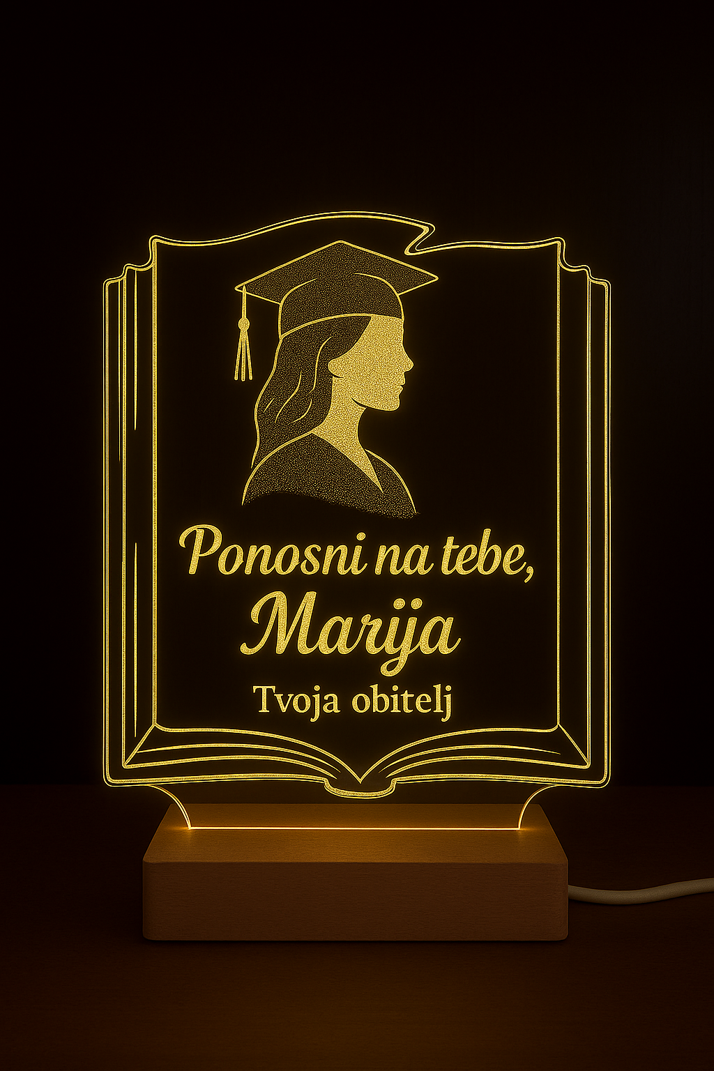 Personalizirana LED lampa za diplomu