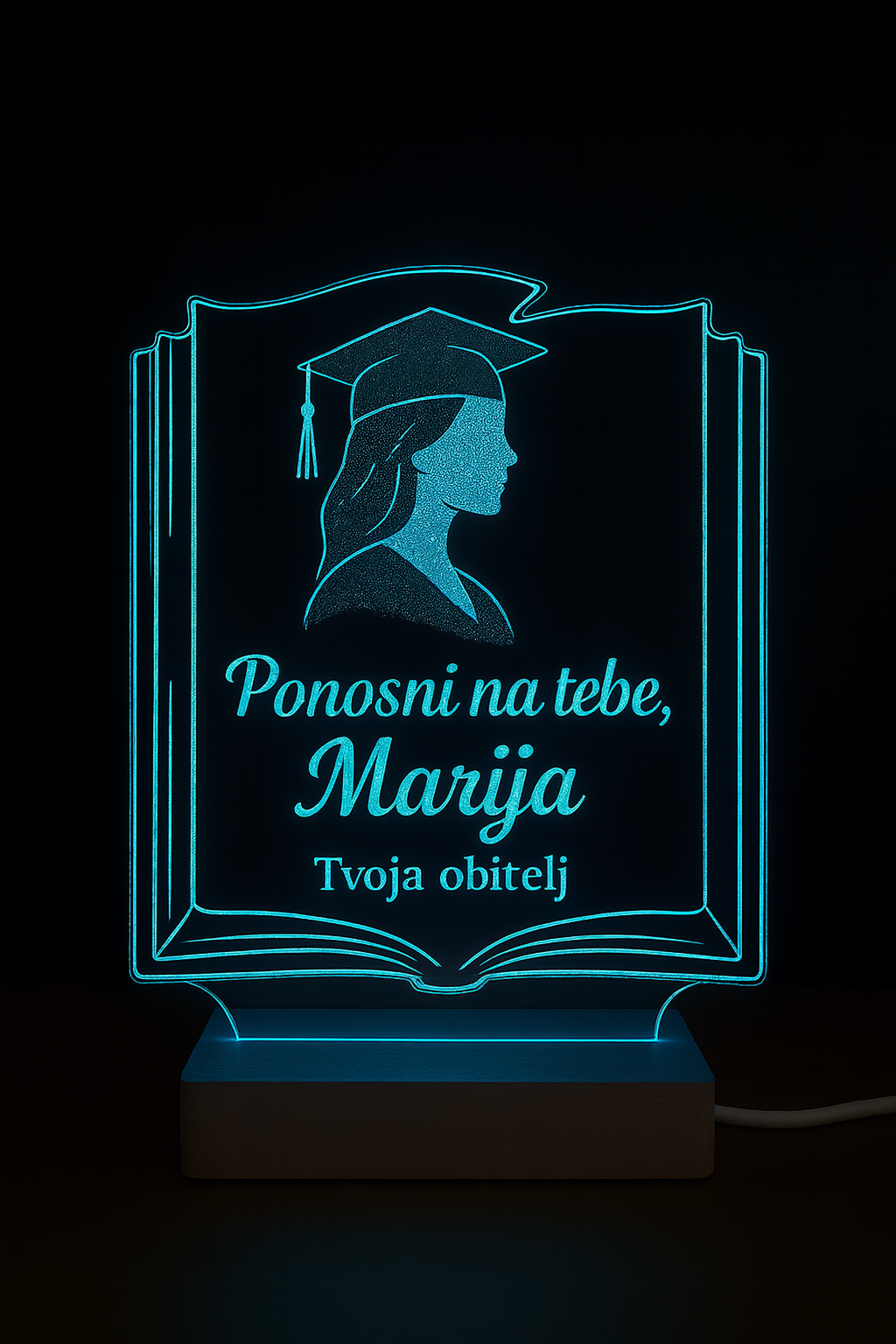 Personalizirana LED lampa za diplomu