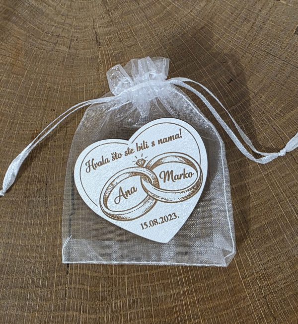 Zahvalnice za svadbu – burme srce Zahvalnice za svadbu – burme srce