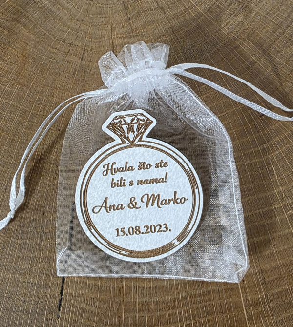 Zahvalnice za goste vjenčanja prsten
