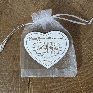 Zahvalnice puzzle motiv za svadbu