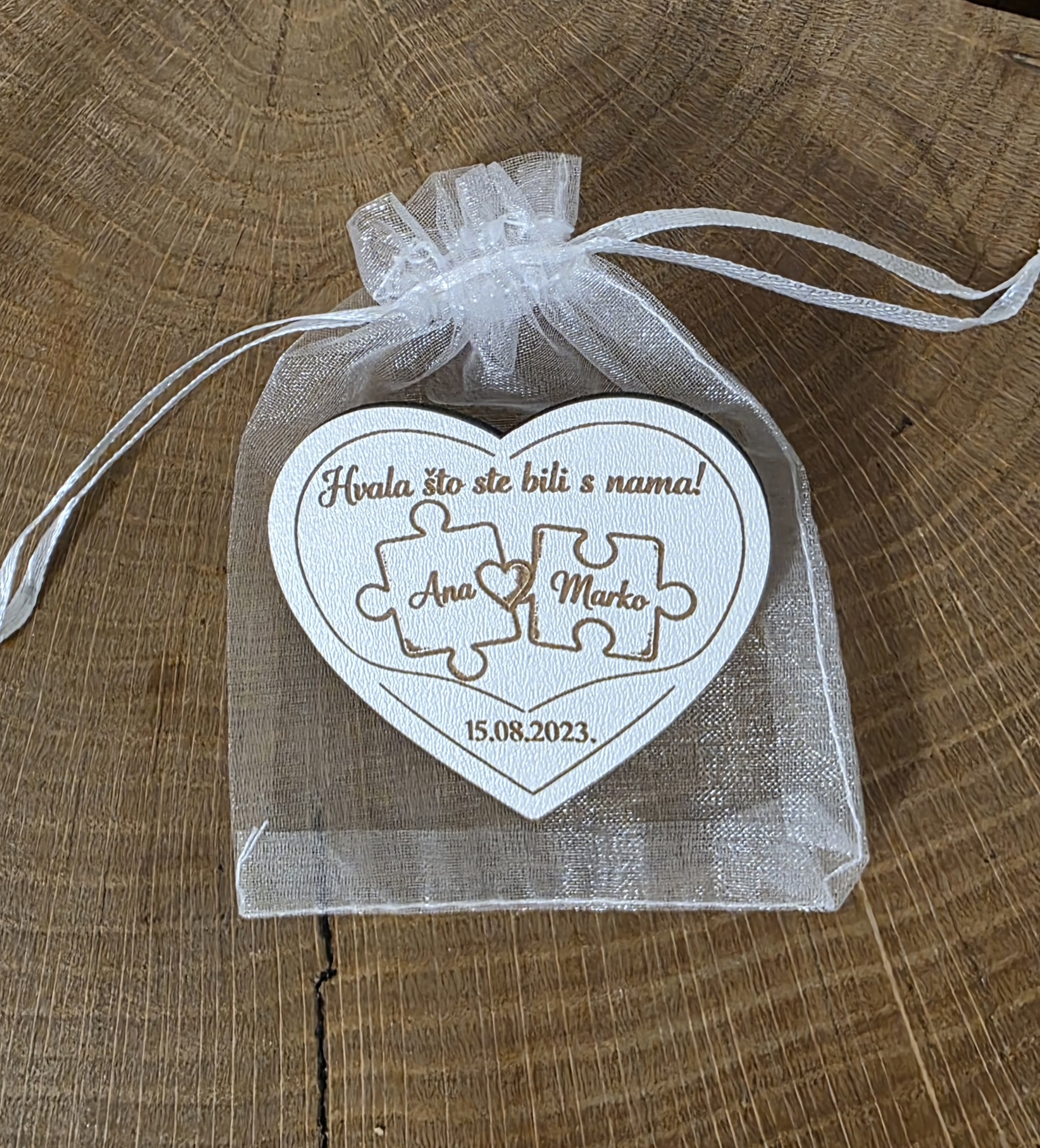 Zahvalnice puzzle motiv za svadbu