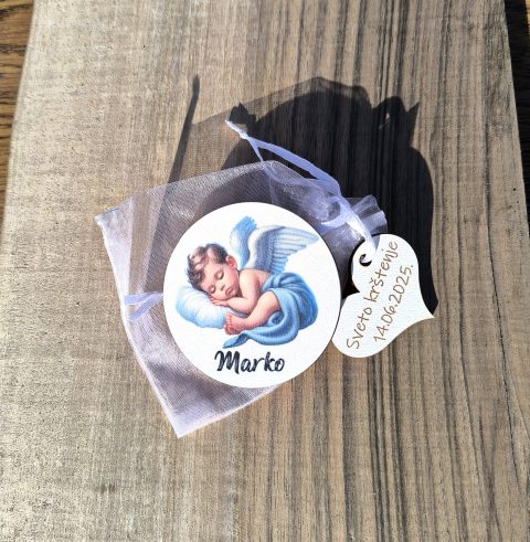 Drvene zahvalnice za krštenje s imenom djeteta
