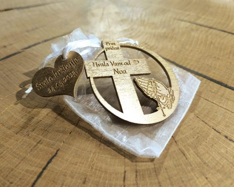 Zahvalnice za pričest križ u vrećici za goste