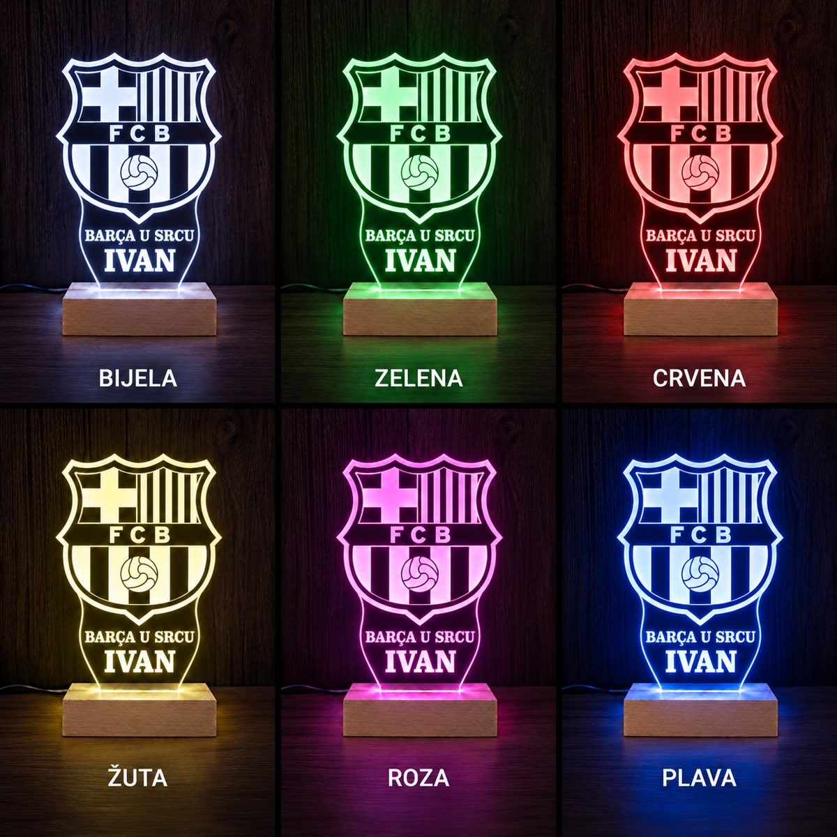 Barcelona ambijentalna lampa boje osvjetljenja