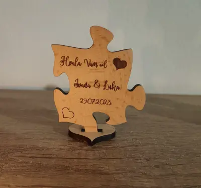 Drvene zahvalnice za goste puzzle