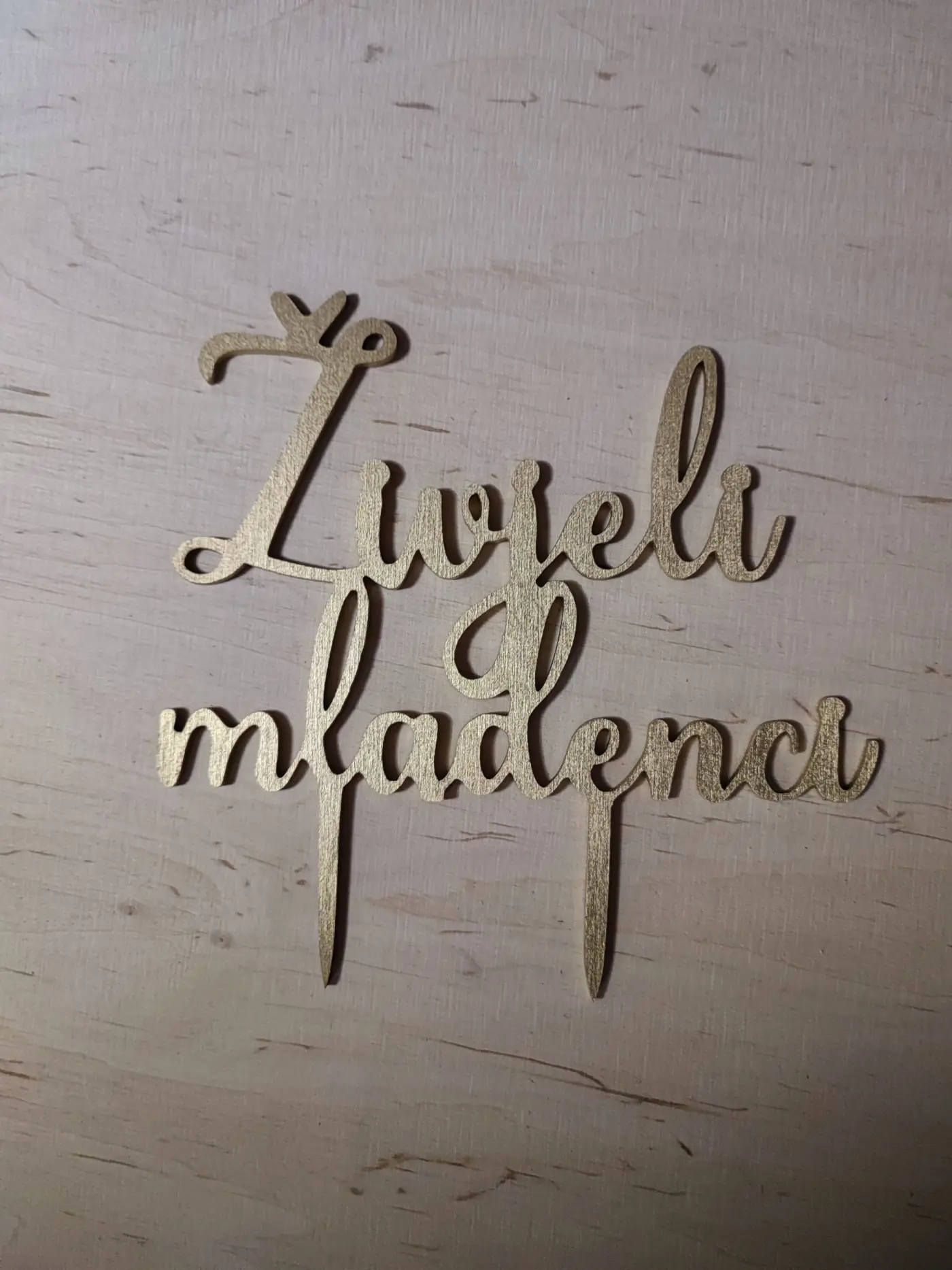 Živjeli mladenci toper ukras za tortu