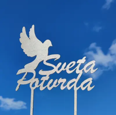 Sveta potvrda toper ukras za tortu