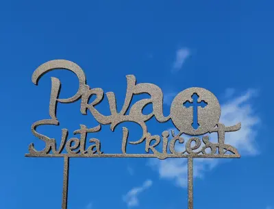 Prva sveta pričest toper ukras za tortu