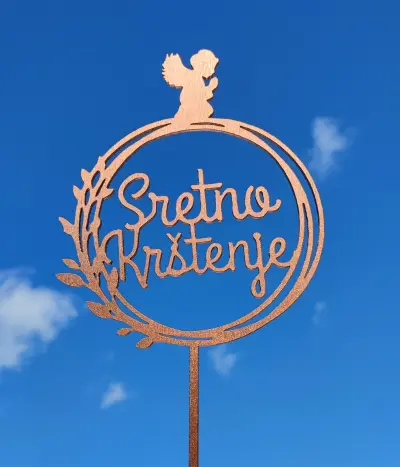 Sretno krštenje toper ukras za tortu