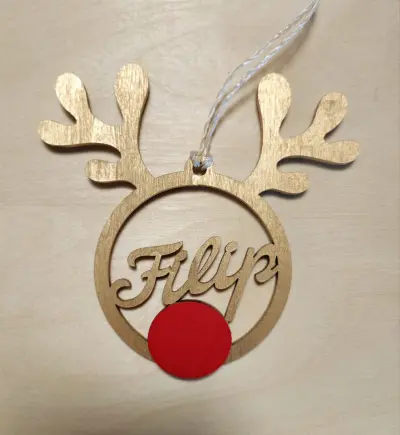 Personalizirana božićna kuglica Rudolf