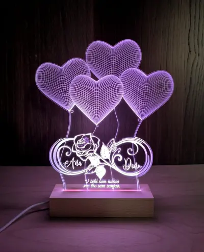 Ambijentalna LED Lampa Srca