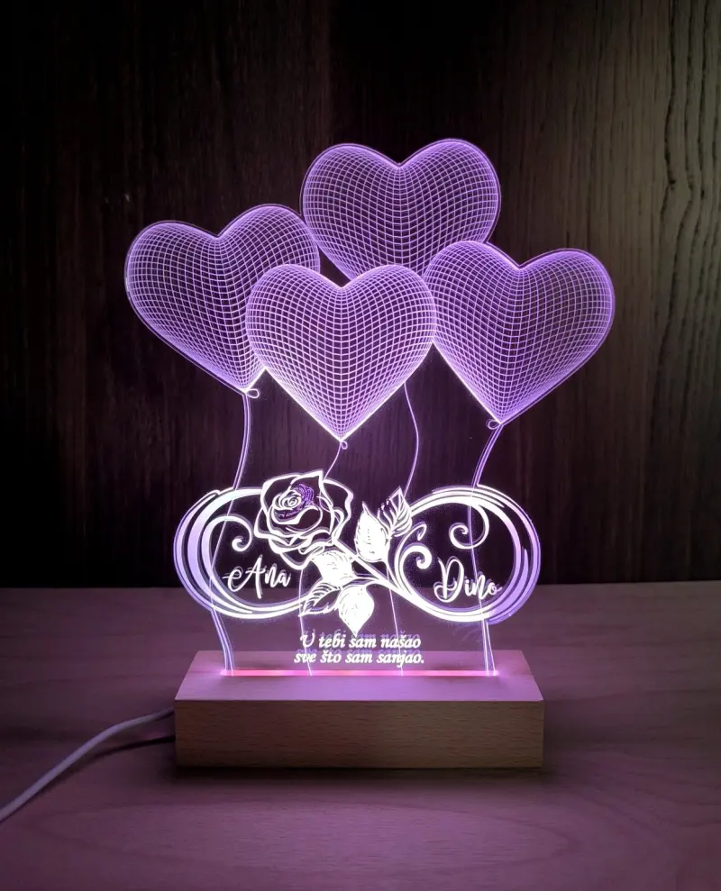 Ambijentalna LED Lampa Srca Ambijentalna LED Lampa Srca