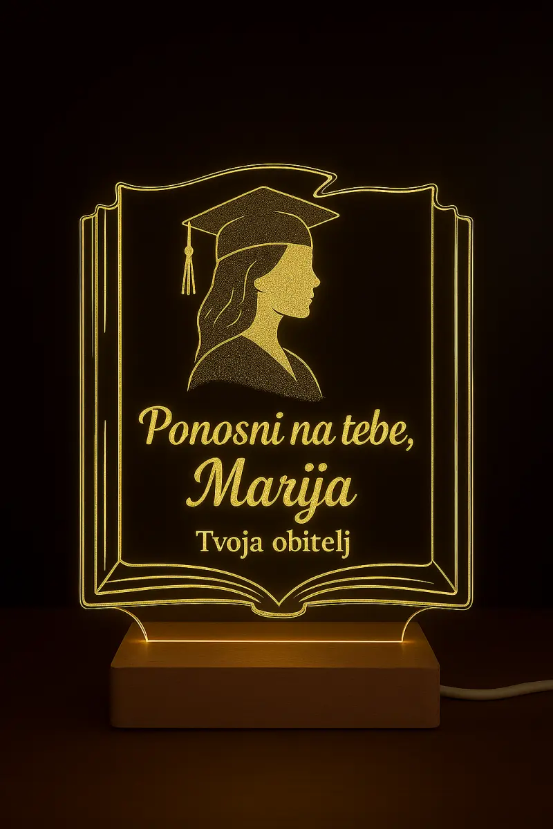 Personalizirana LED lampa za diplomu