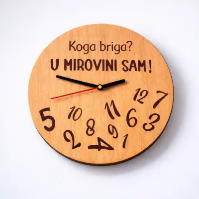 Zidni sat za mirovinu – “Koga briga? U mirovini sam!” | Drveni poklon
